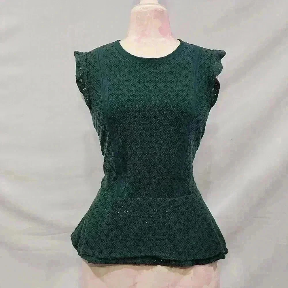 Banana Republic Peplum Eyelet Top